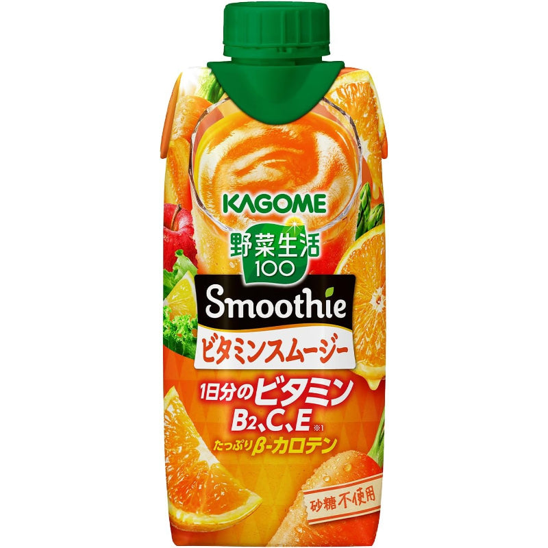 【訳あり】【賞味期限：2026.8.16】カゴメ 野菜生活100 Smoothie(スムージー)ビタミンスムージー 330ml紙パック×12本(砂糖不使用 ビタミンB2 ビタミンC ビタミンE βーカロテン)