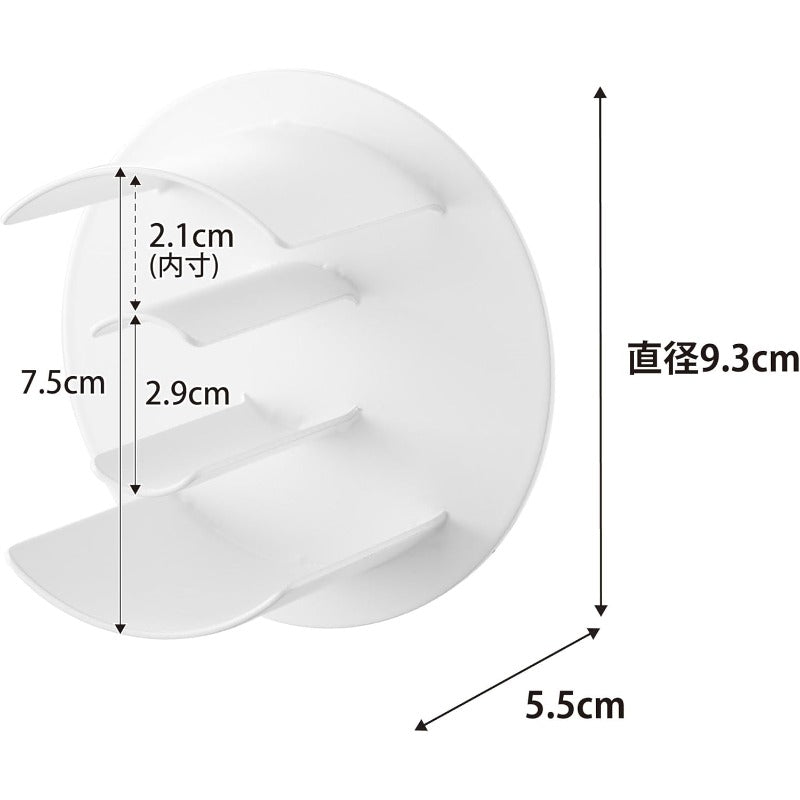 山崎実業(Yamazaki) マグネット テープホルダー ホワイト W9.3×D5.5×H9.3cm タワー tower ガムテープ マスキングテープ 収納 8456