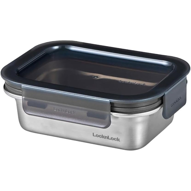 【訳あり】ベストコ ステンレス保存容器 電子レンジ オーブン 食洗機 対応 400ml 長方形 シルバー ロック&ロック ステンハード LST511