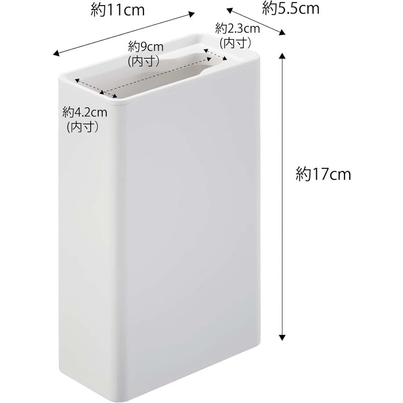 山崎実業(Yamazaki) 流せるトイレブラシスタンド ホワイト 約W5.5XD11XH17cm タワー tower トイレブラシケース