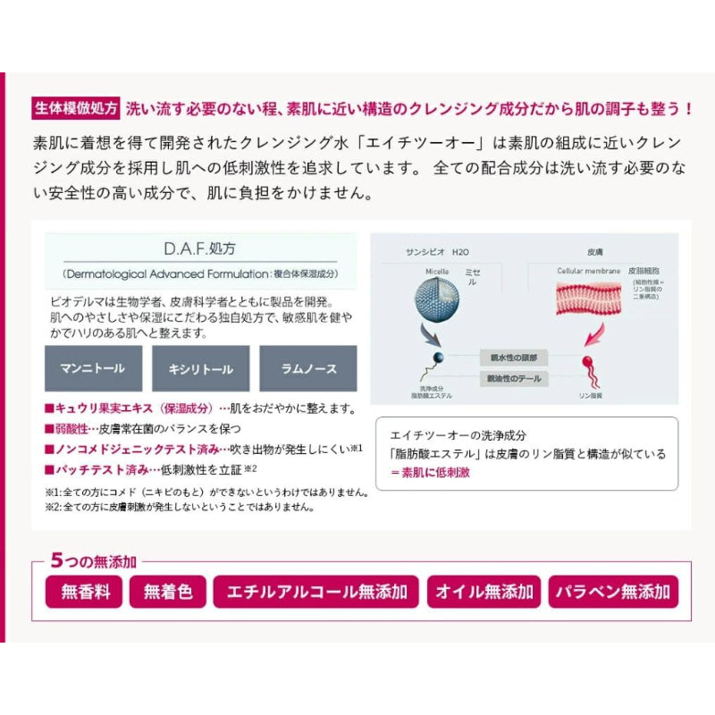 【正規品】ビオデルマ (Bioderma) クレンジング&ケアセット (サンシビオ エイチツーオー D 250mL、サンシビオ エイチツーオー アイ 125mL、イドラビオ エッセンスローション 200mL) 敏感肌